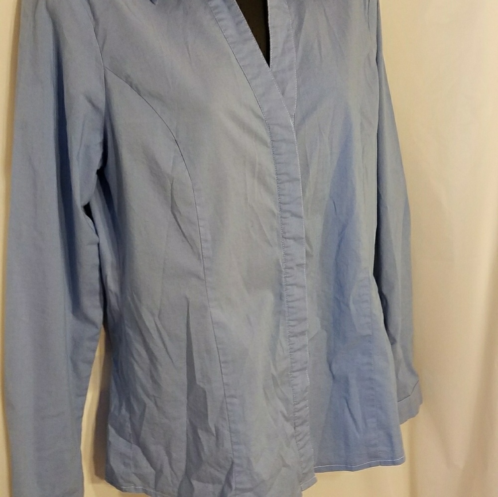 Bogari collared button down long sleeve shirt sz S - Picture 3 of 4